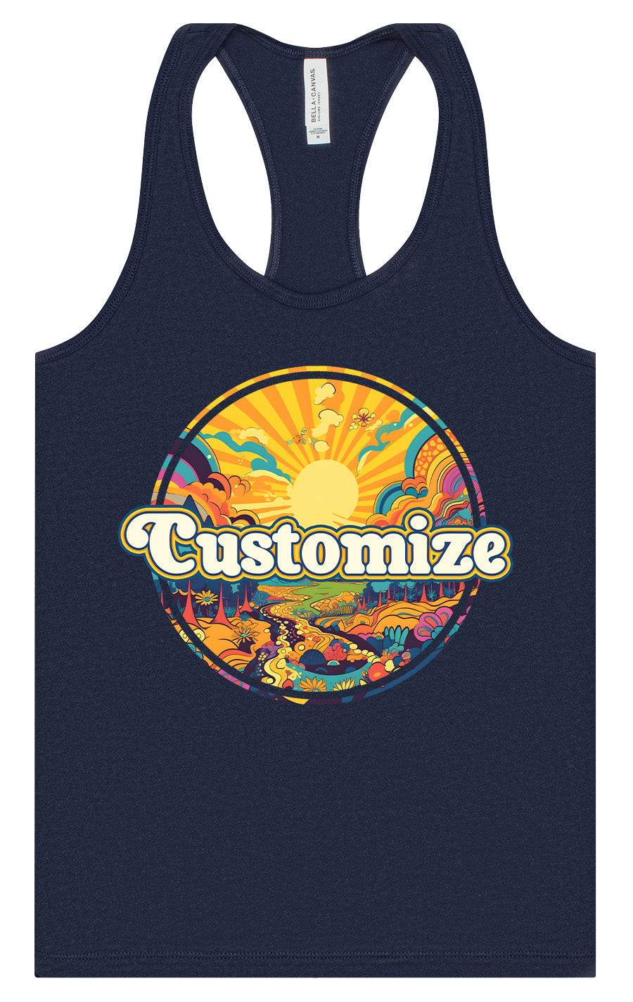 Custom Trippy Peaks Women's Racerback Tank