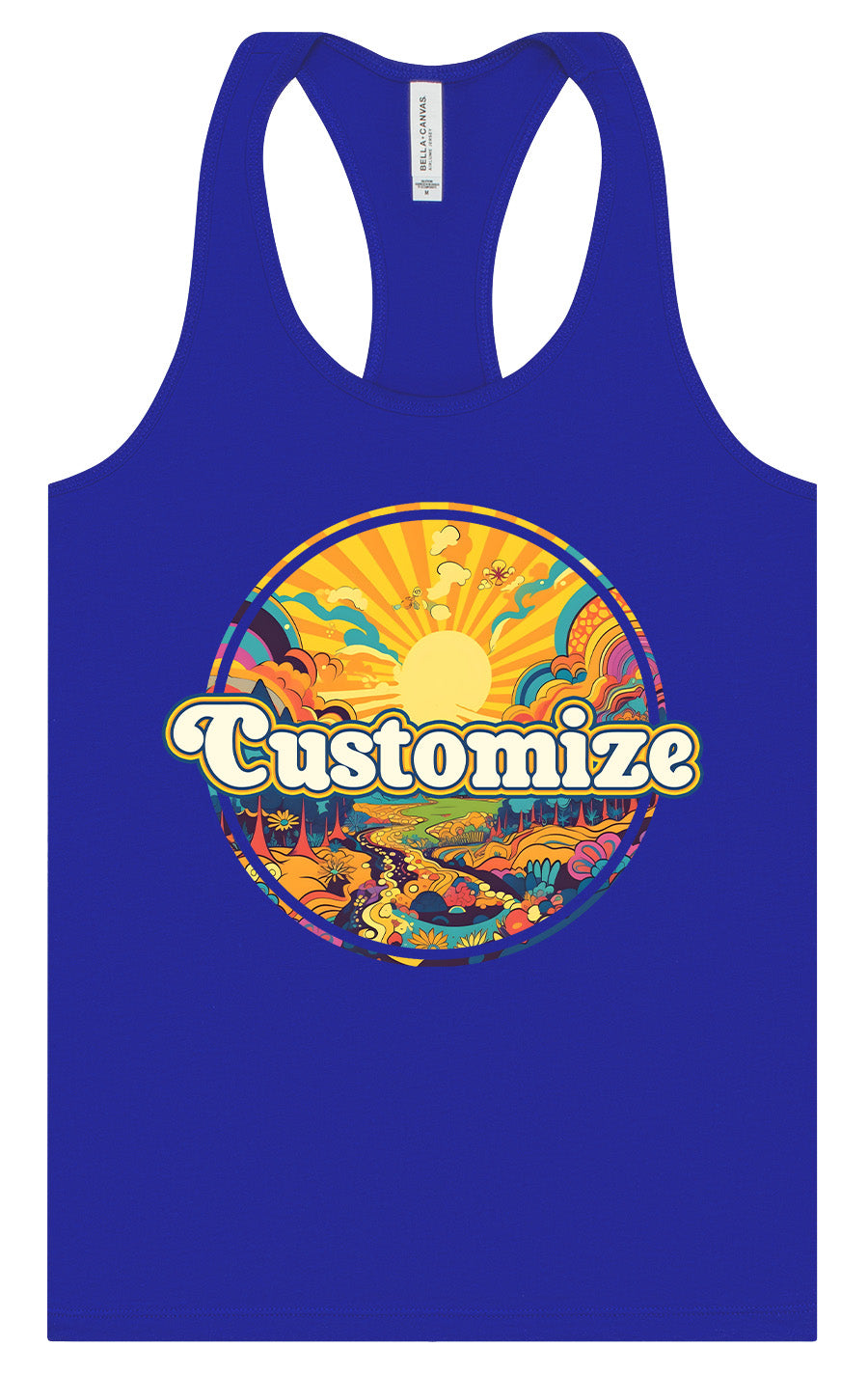 Custom Trippy Peaks Women's Racerback Tank