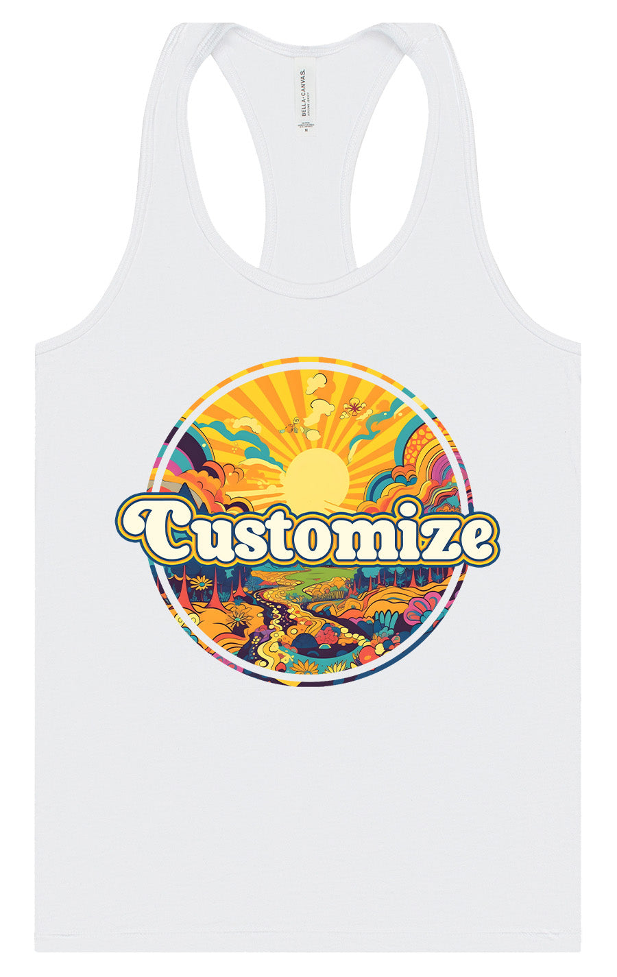 Custom Trippy Peaks Women's Racerback Tank