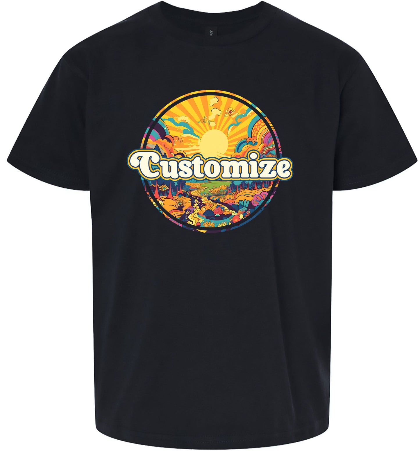 Custom Trippy Peaks Children's Gildan Soft Shirt