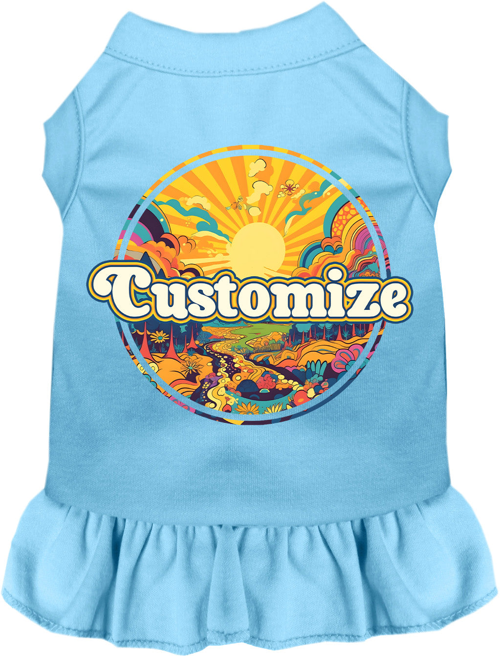 Custom Trippy Peaks Pet Dress