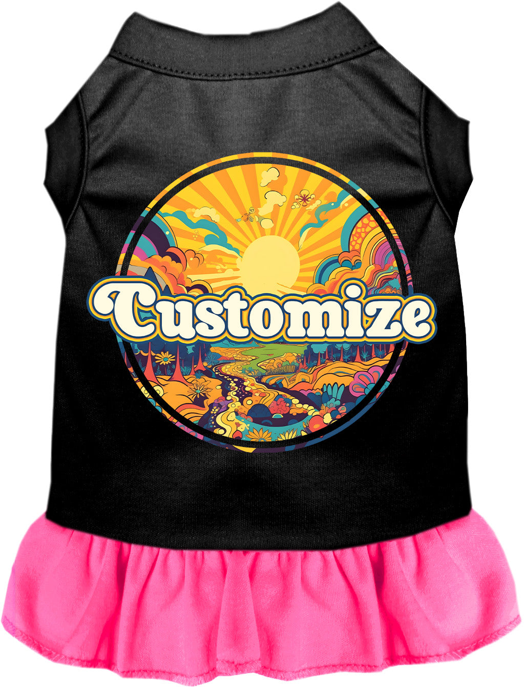 Custom Trippy Peaks Pet Dress