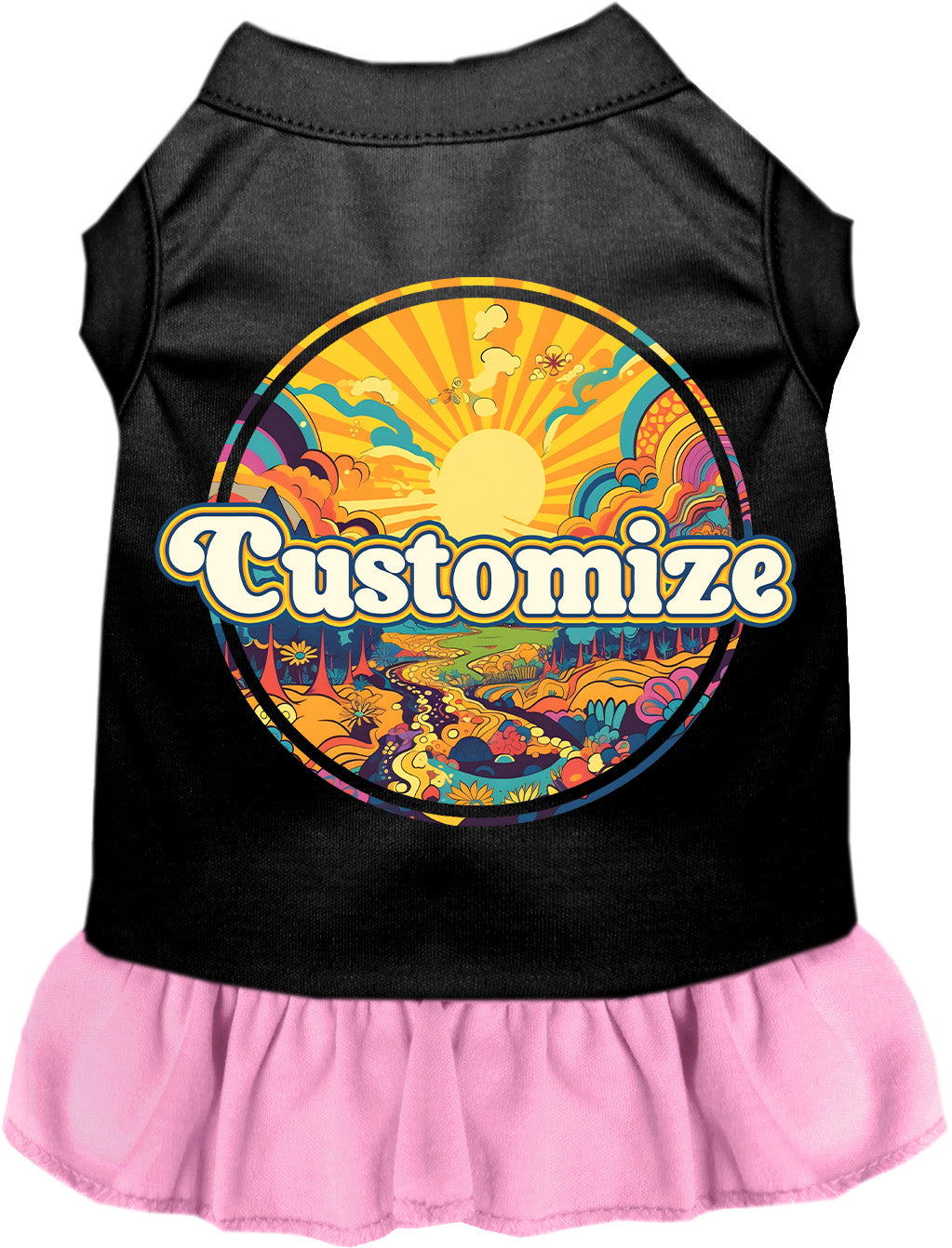 Custom Trippy Peaks Pet Dress