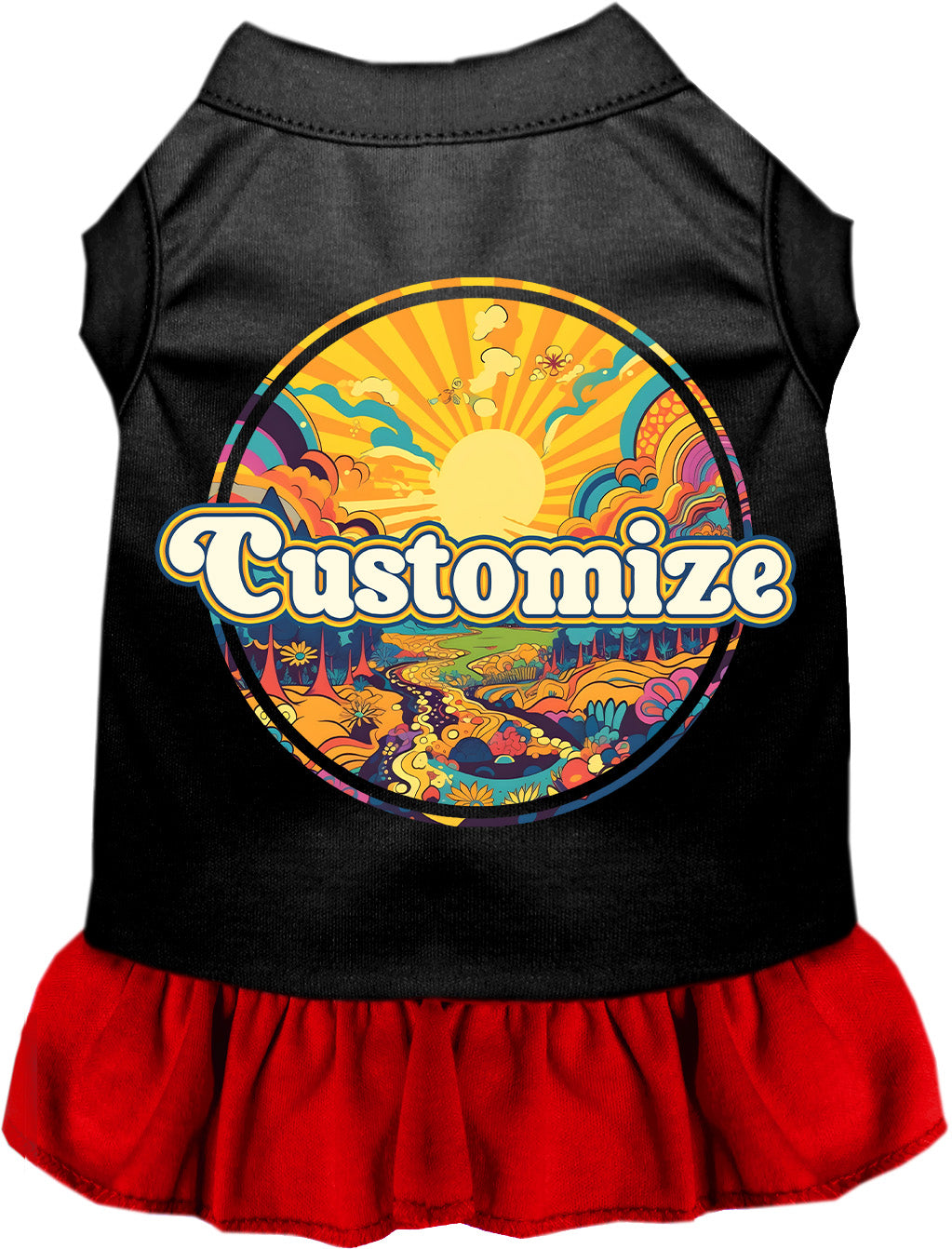 Custom Trippy Peaks Pet Dress