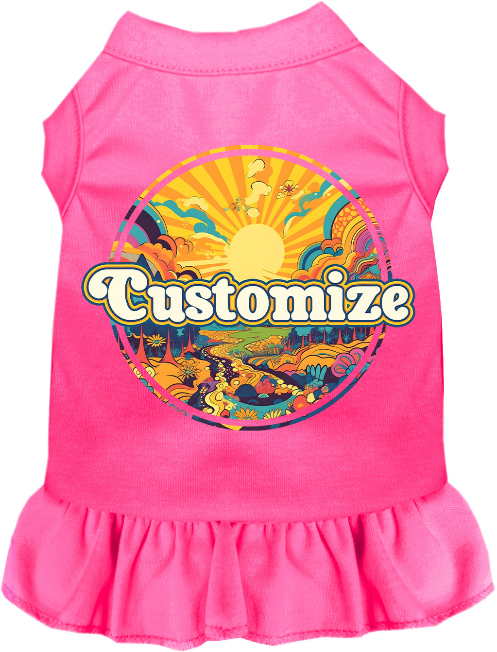 Custom Trippy Peaks Pet Dress