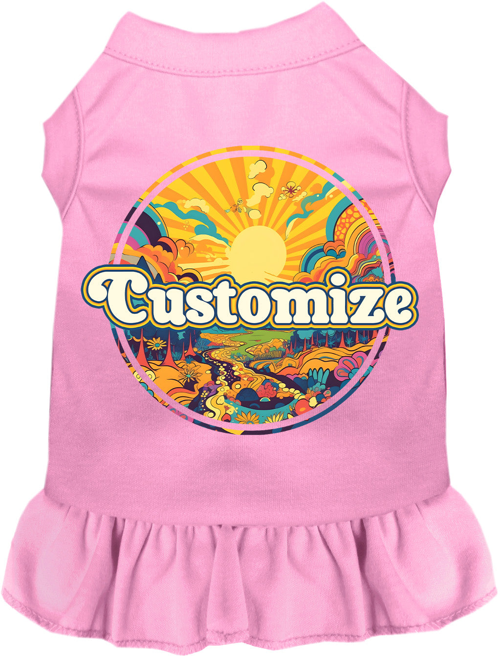 Custom Trippy Peaks Pet Dress