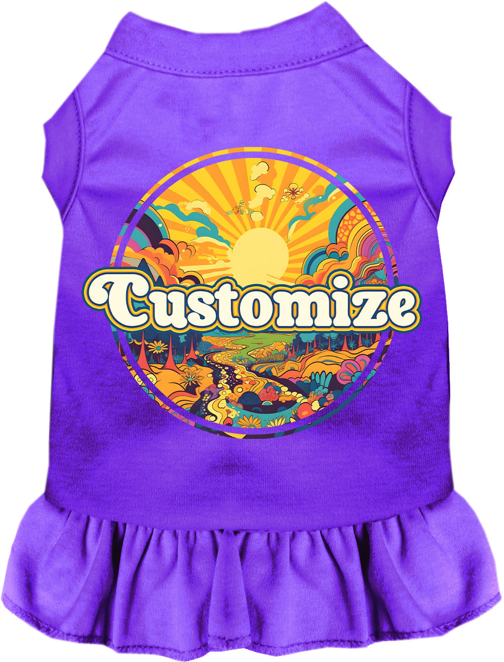Custom Trippy Peaks Pet Dress