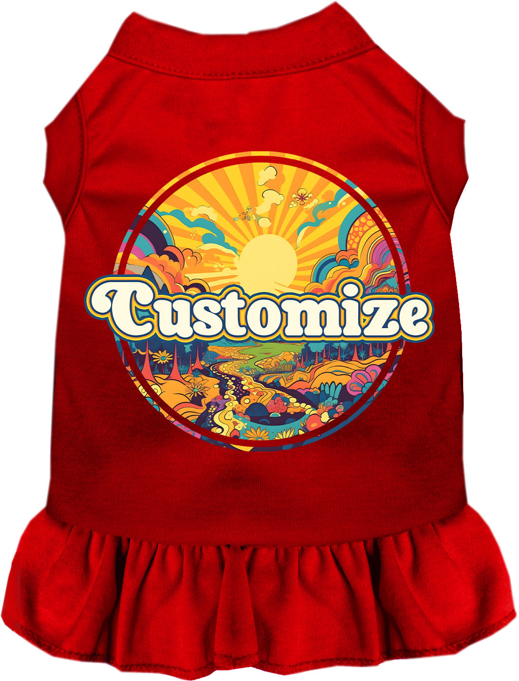 Custom Trippy Peaks Pet Dress