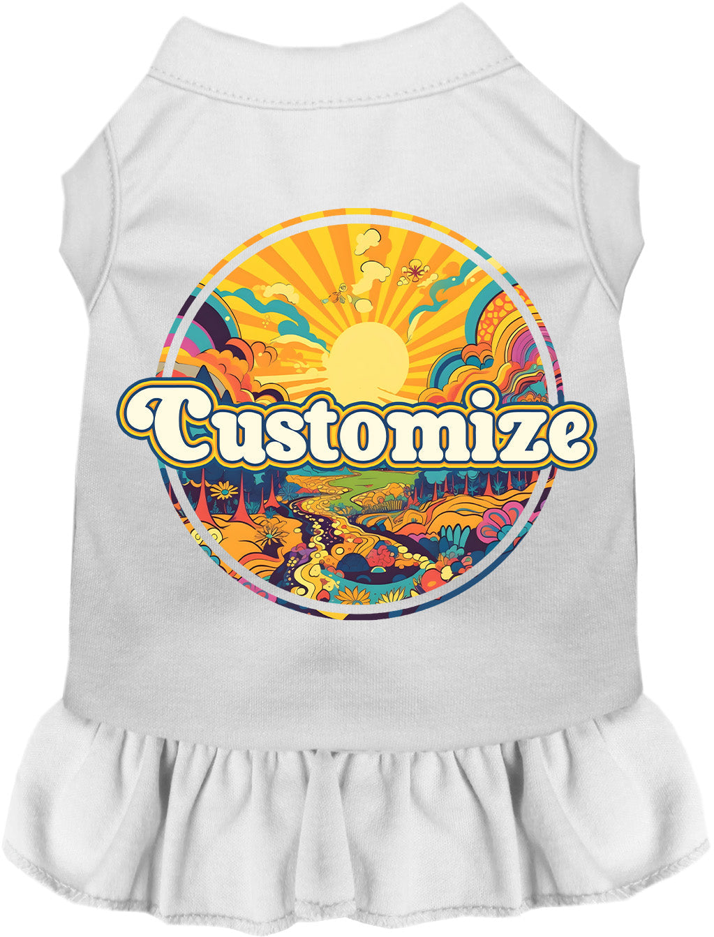 Custom Trippy Peaks Pet Dress