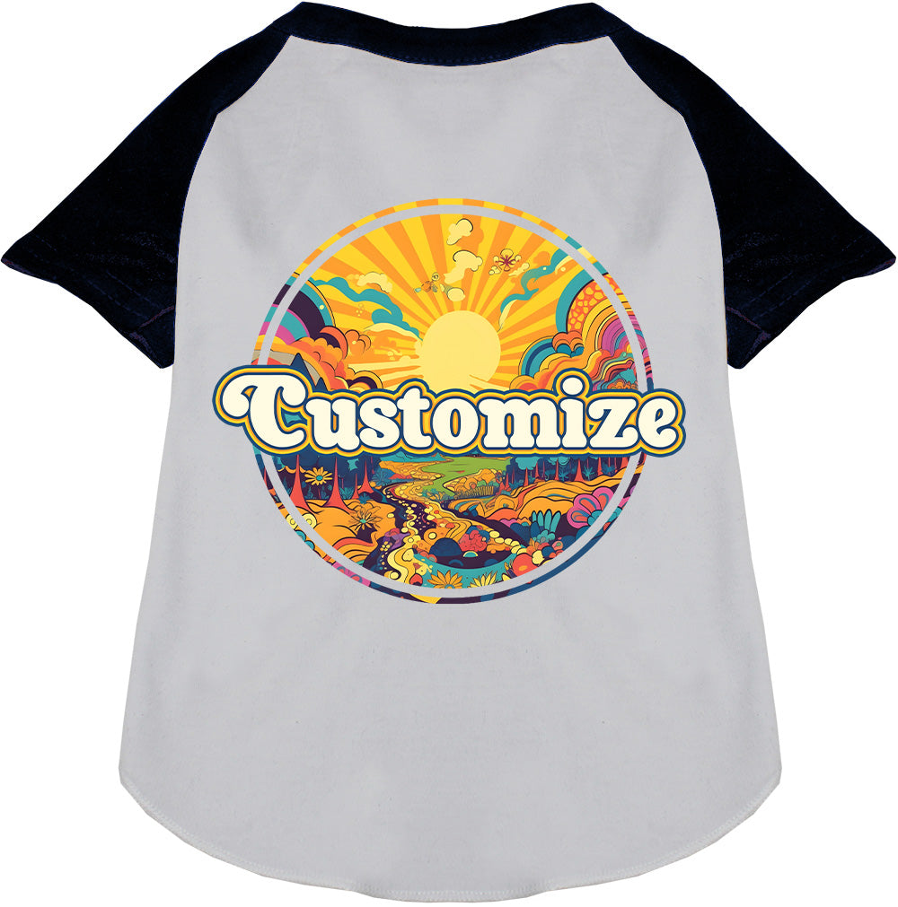 Custom Trippy Peaks Pet Raglan Shirts