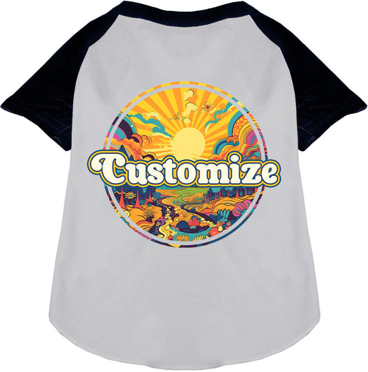 Custom Trippy Peaks Pet Raglan Shirts