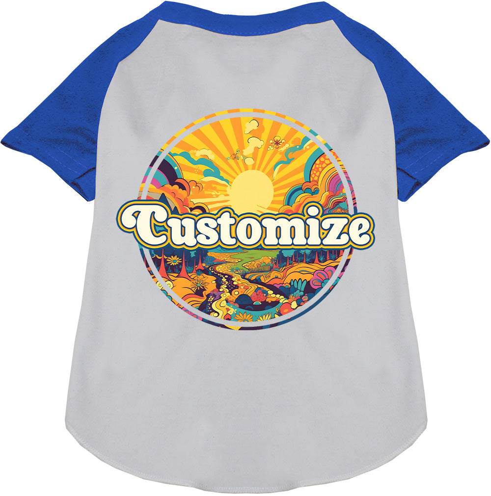 Custom Trippy Peaks Pet Raglan Shirts