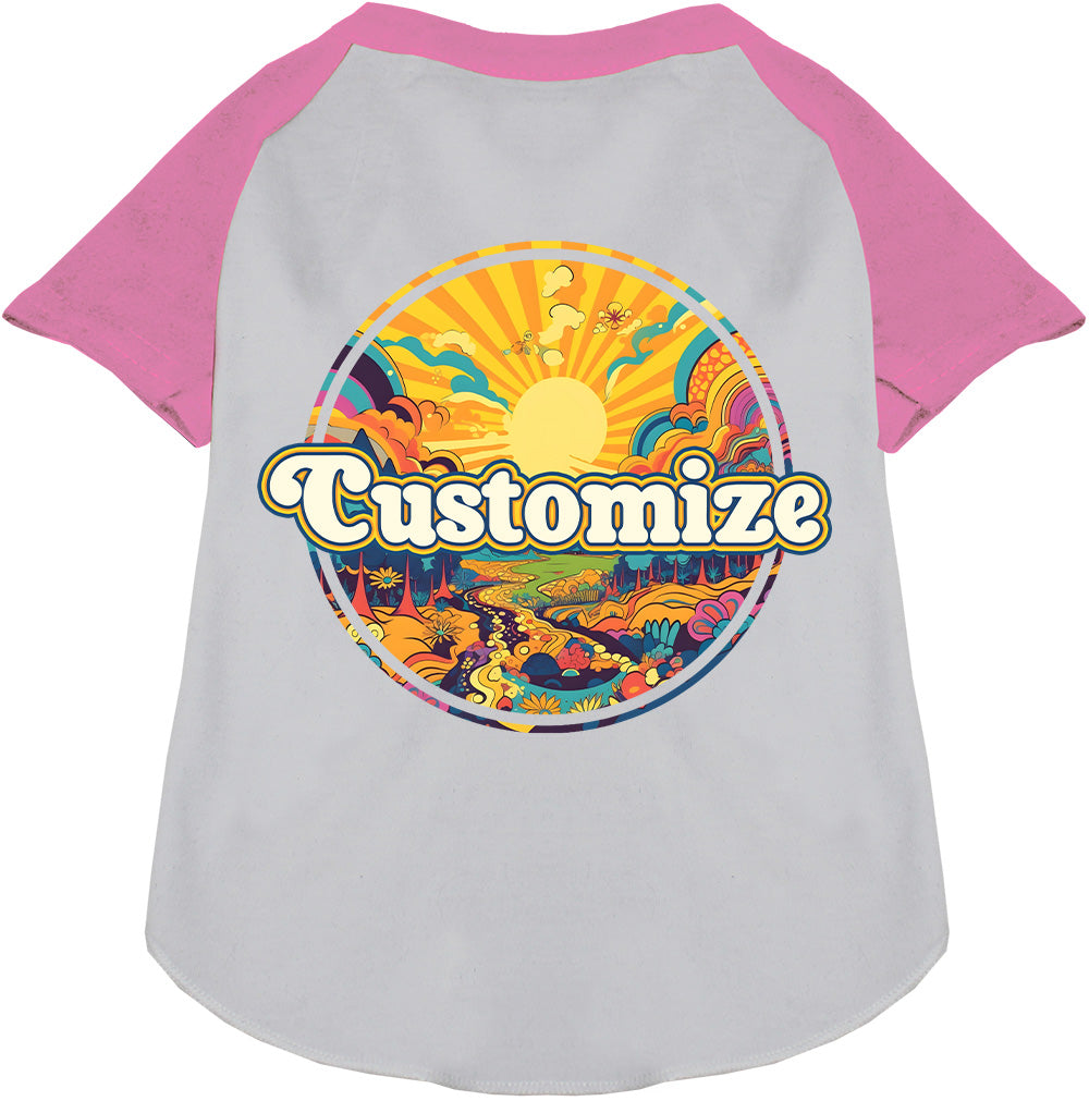 Custom Trippy Peaks Pet Raglan Shirts
