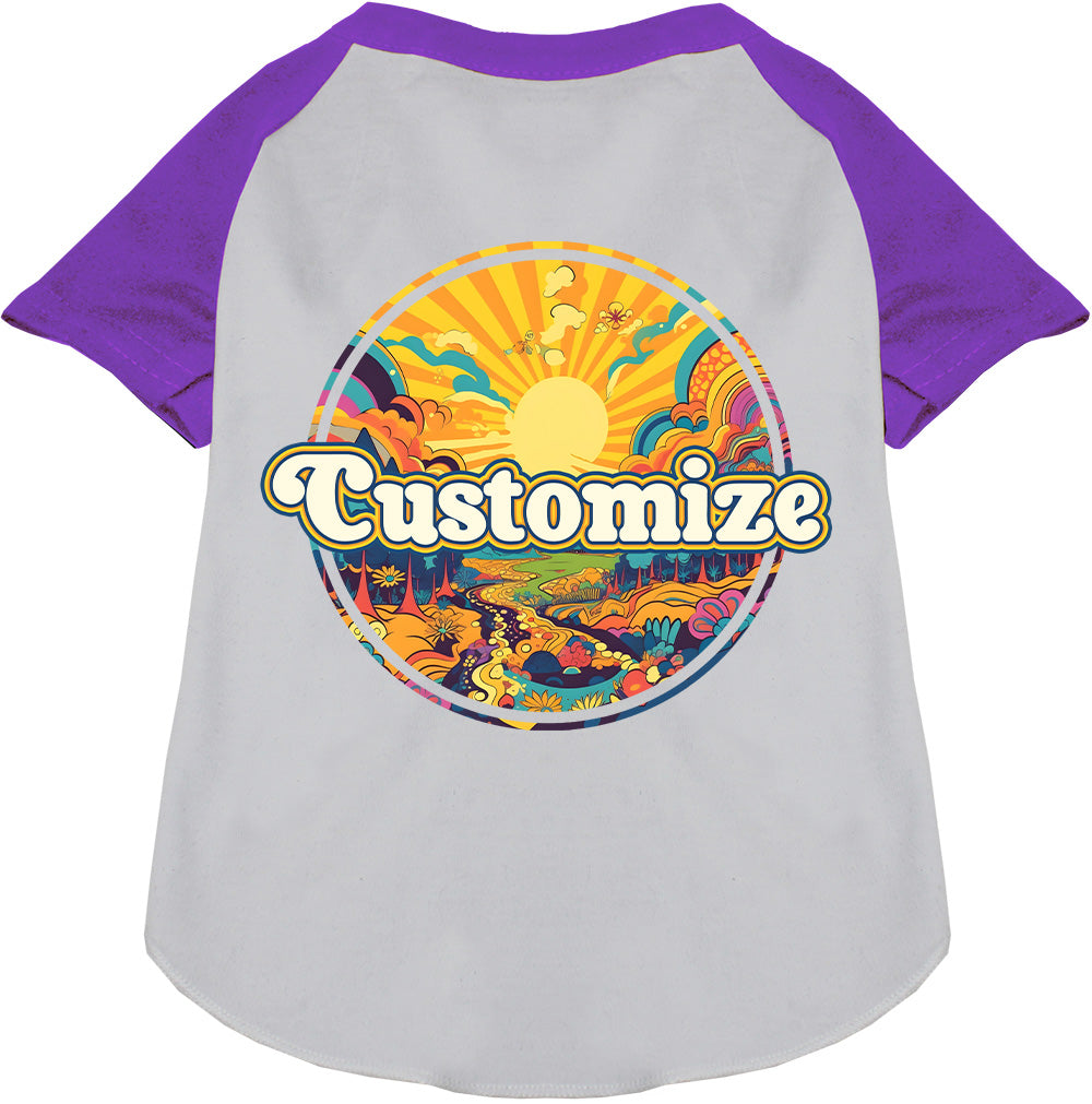 Custom Trippy Peaks Pet Raglan Shirts