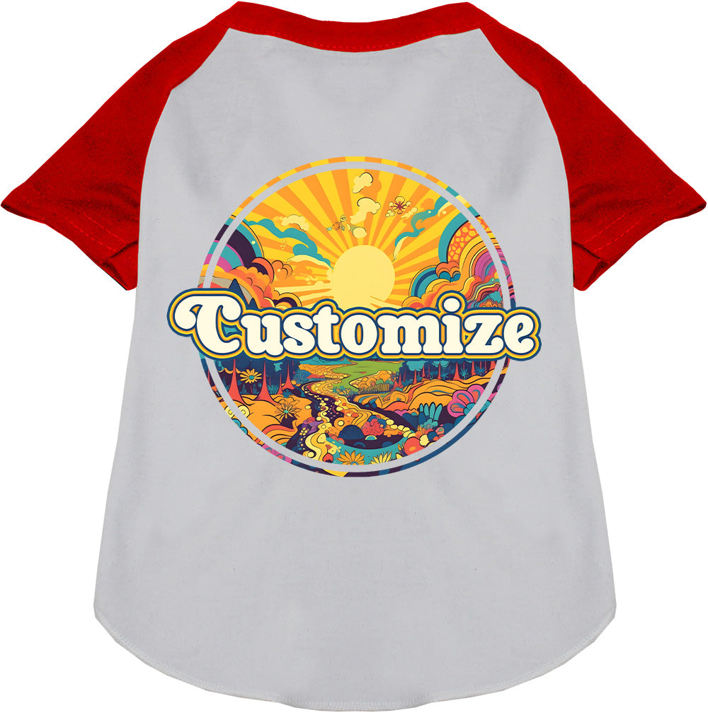 Custom Trippy Peaks Pet Raglan Shirts