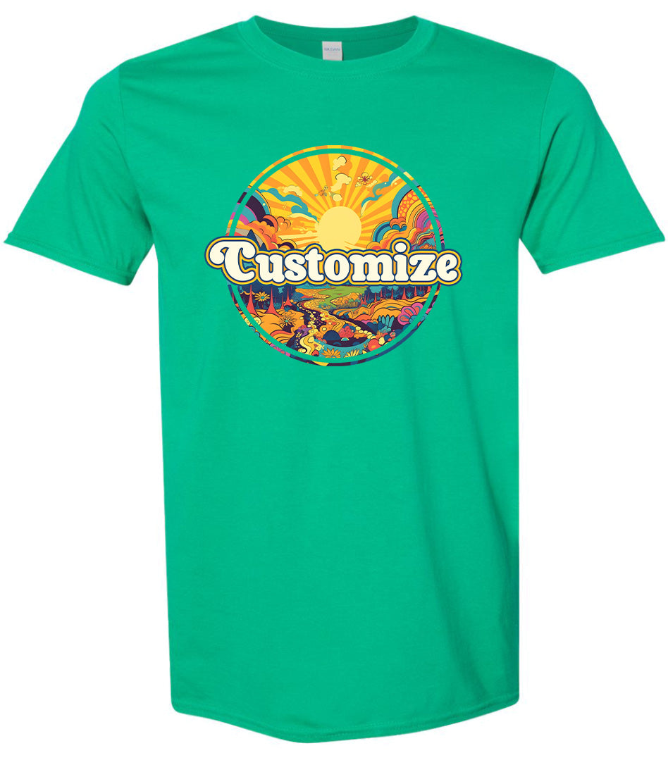 Custom Trippy Peaks Adult Gildan Soft Shirt