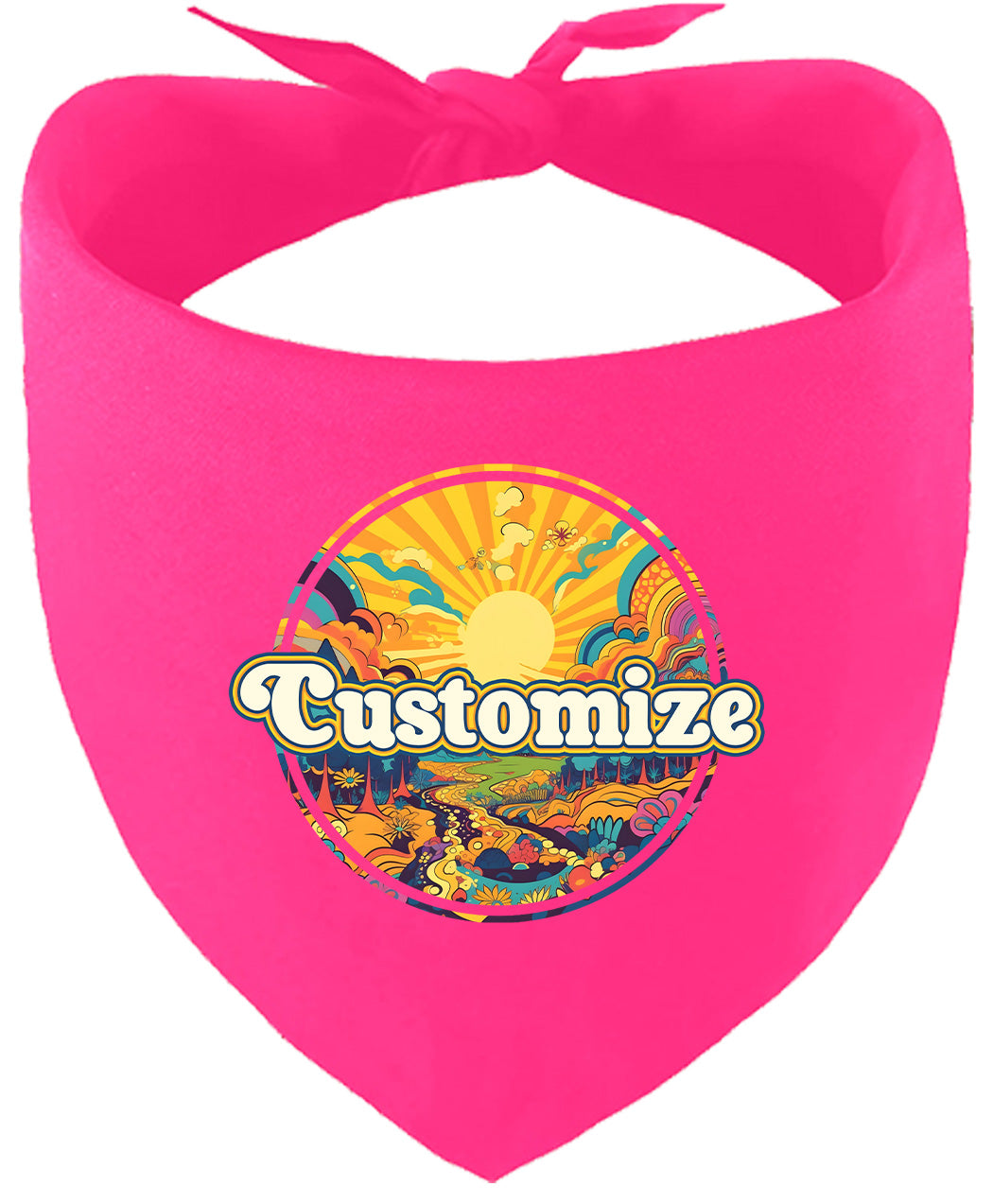 Custom Trippy Peaks Pet Bandana
