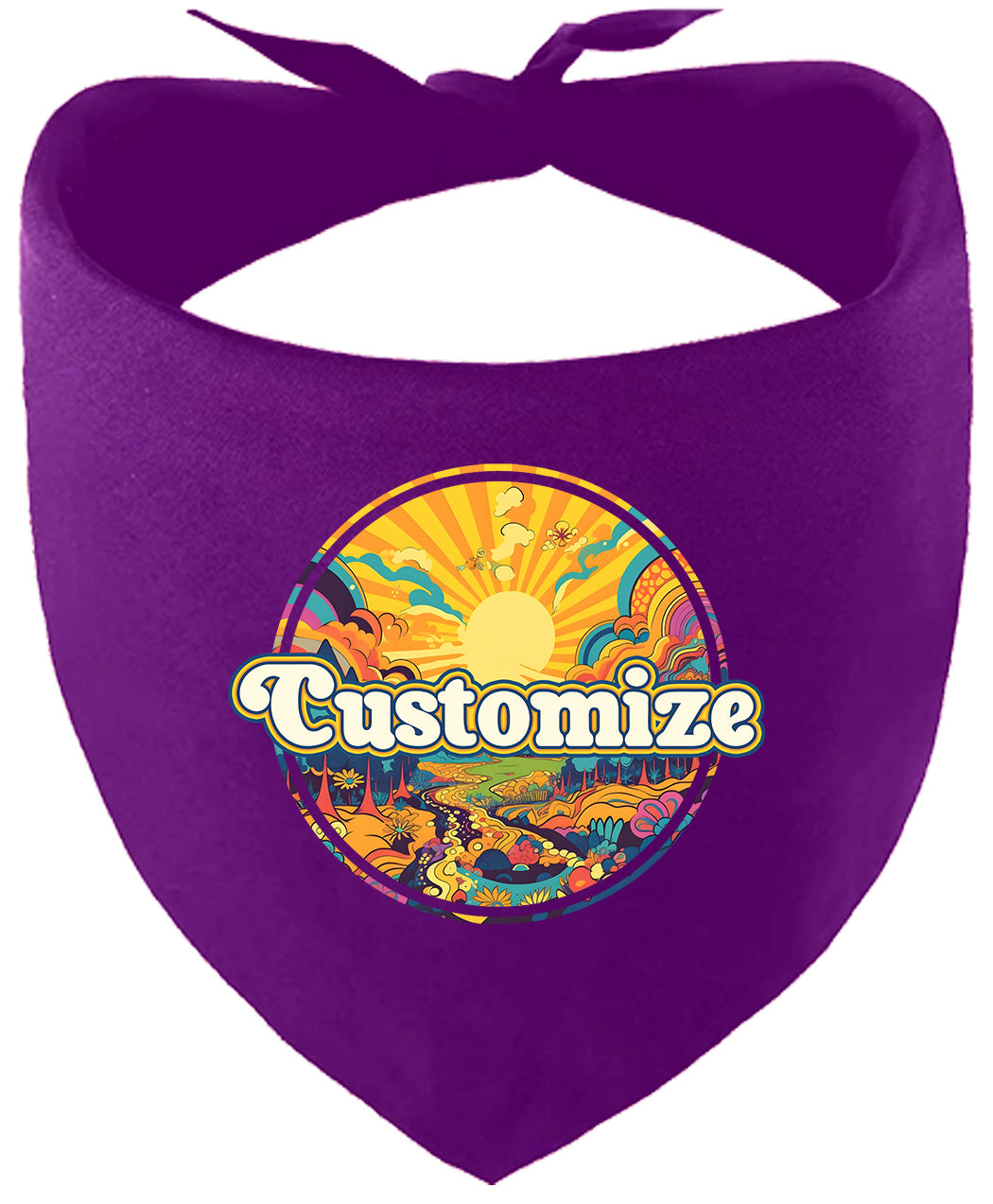 Custom Trippy Peaks Pet Bandana