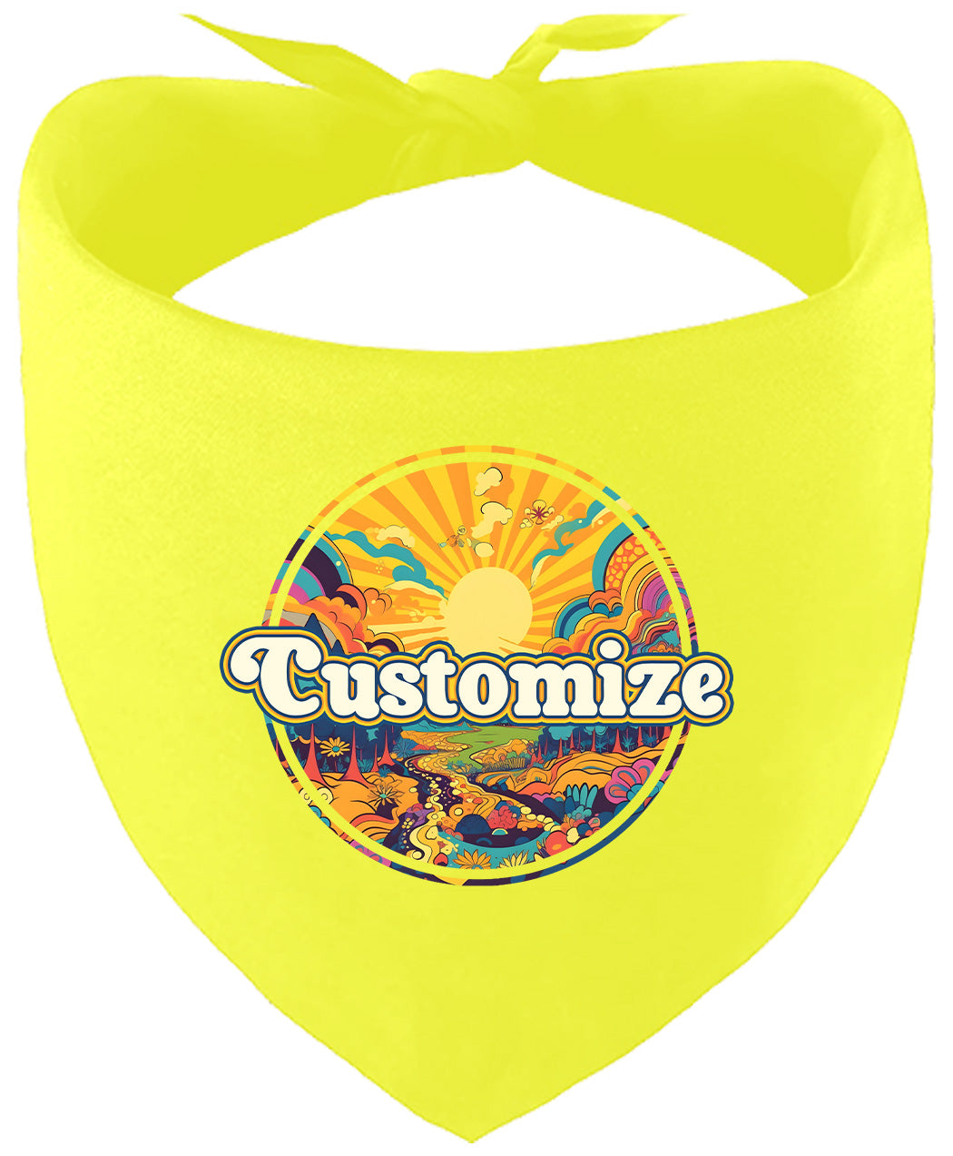 Custom Trippy Peaks Pet Bandana