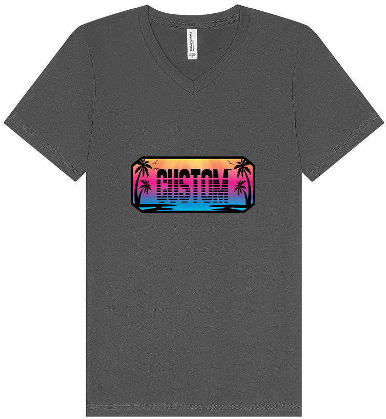 Custom Beach Shades Unisex V-Neck Shirt