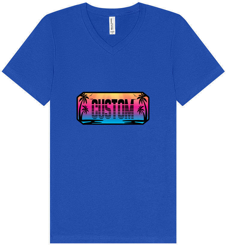 Custom Beach Shades Unisex V-Neck Shirt