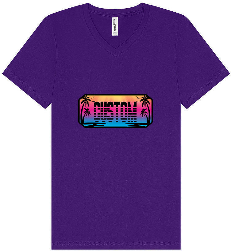 Custom Beach Shades Unisex V-Neck Shirt