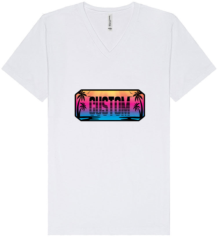 Custom Beach Shades Unisex V-Neck Shirt