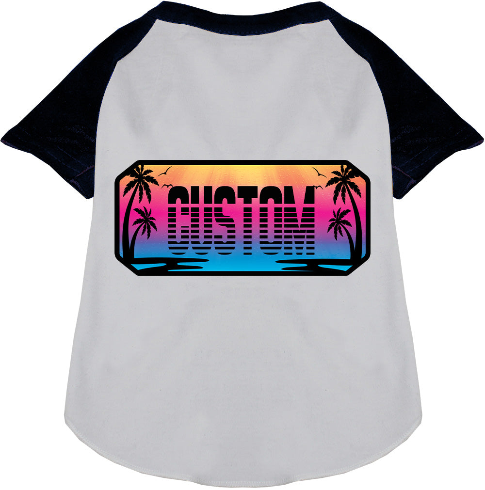 Custom Beach Shades Pet Raglan Shirts