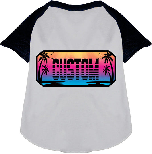 Custom Beach Shades Pet Raglan Shirts