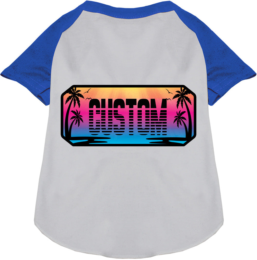 Custom Beach Shades Pet Raglan Shirts