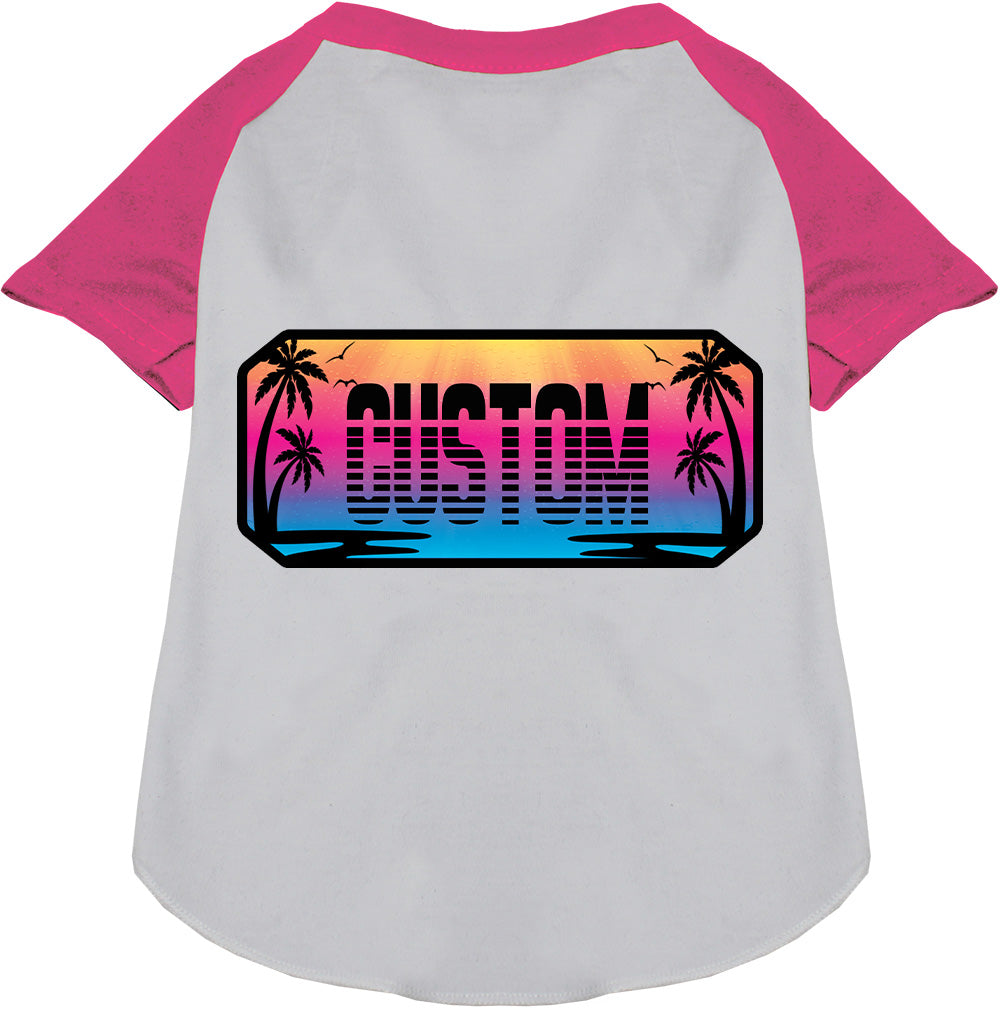 Custom Beach Shades Pet Raglan Shirts
