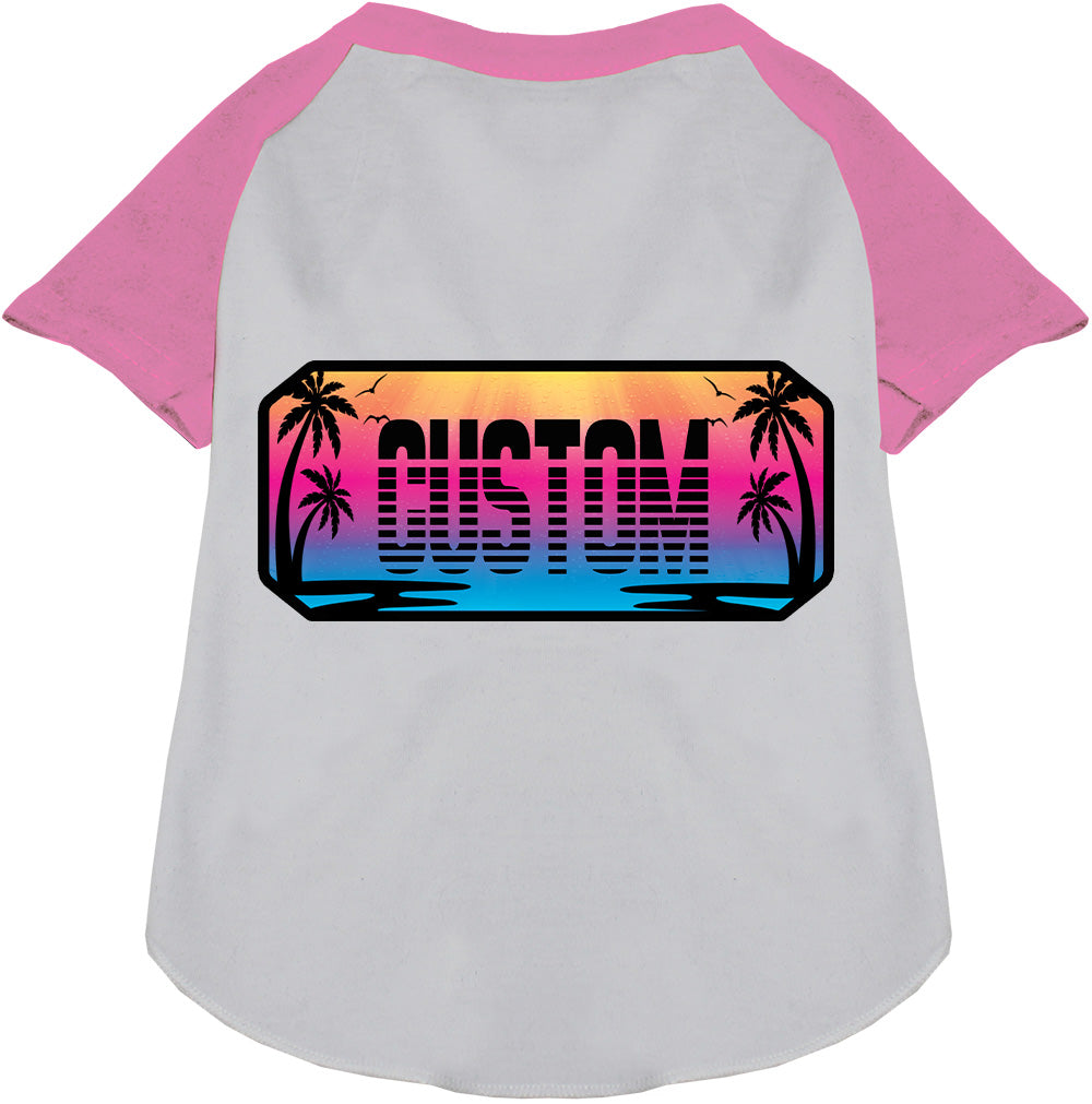 Custom Beach Shades Pet Raglan Shirts