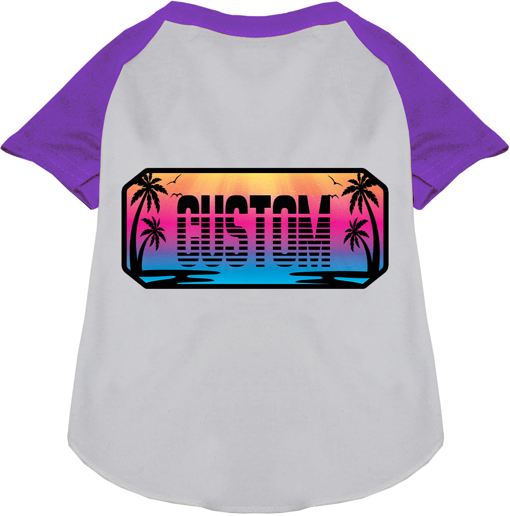 Custom Beach Shades Pet Raglan Shirts