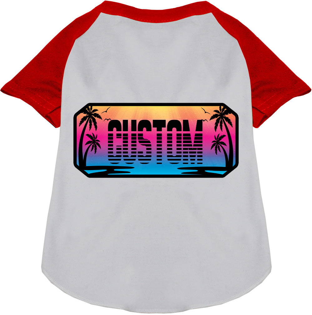 Custom Beach Shades Pet Raglan Shirts