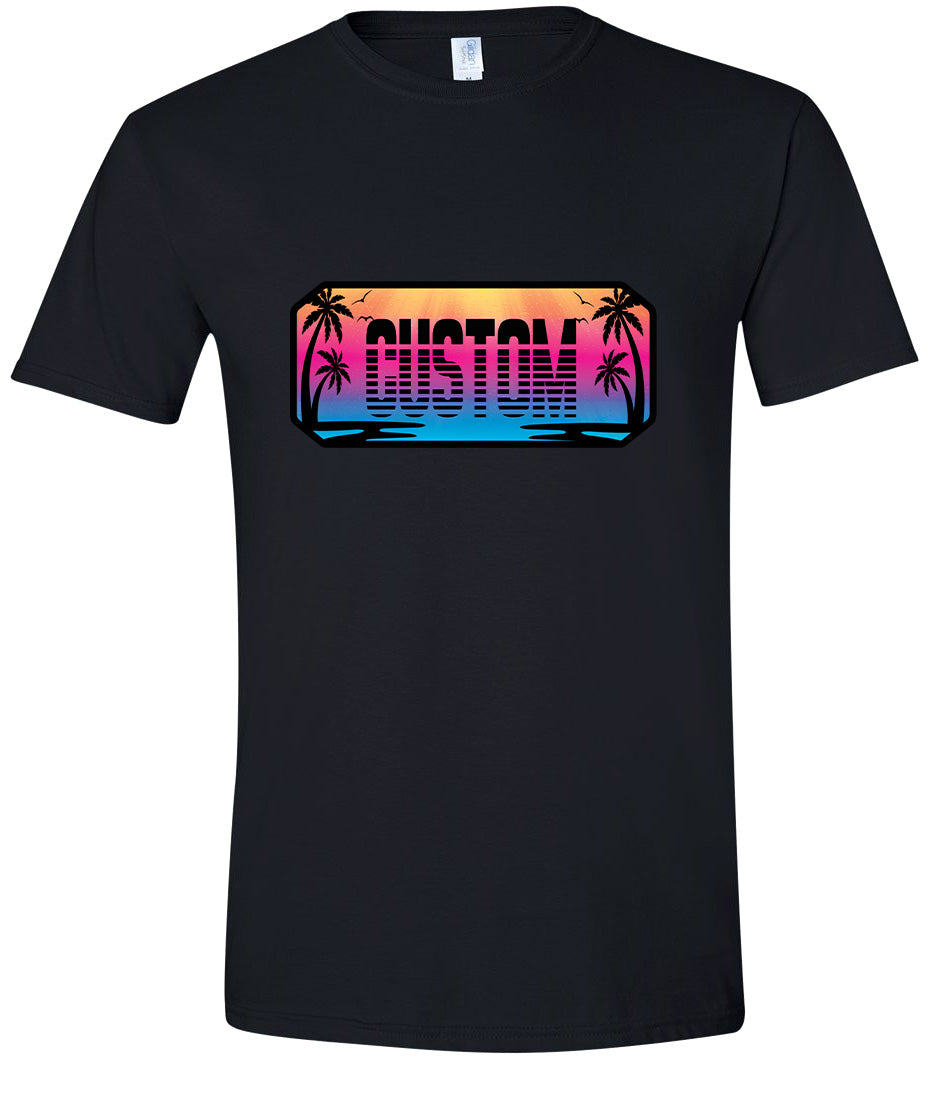Custom Beach Shades Adult Gildan Soft Shirt