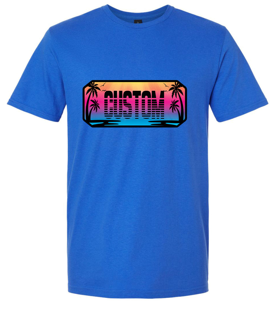 Custom Beach Shades Adult Gildan Soft Shirt