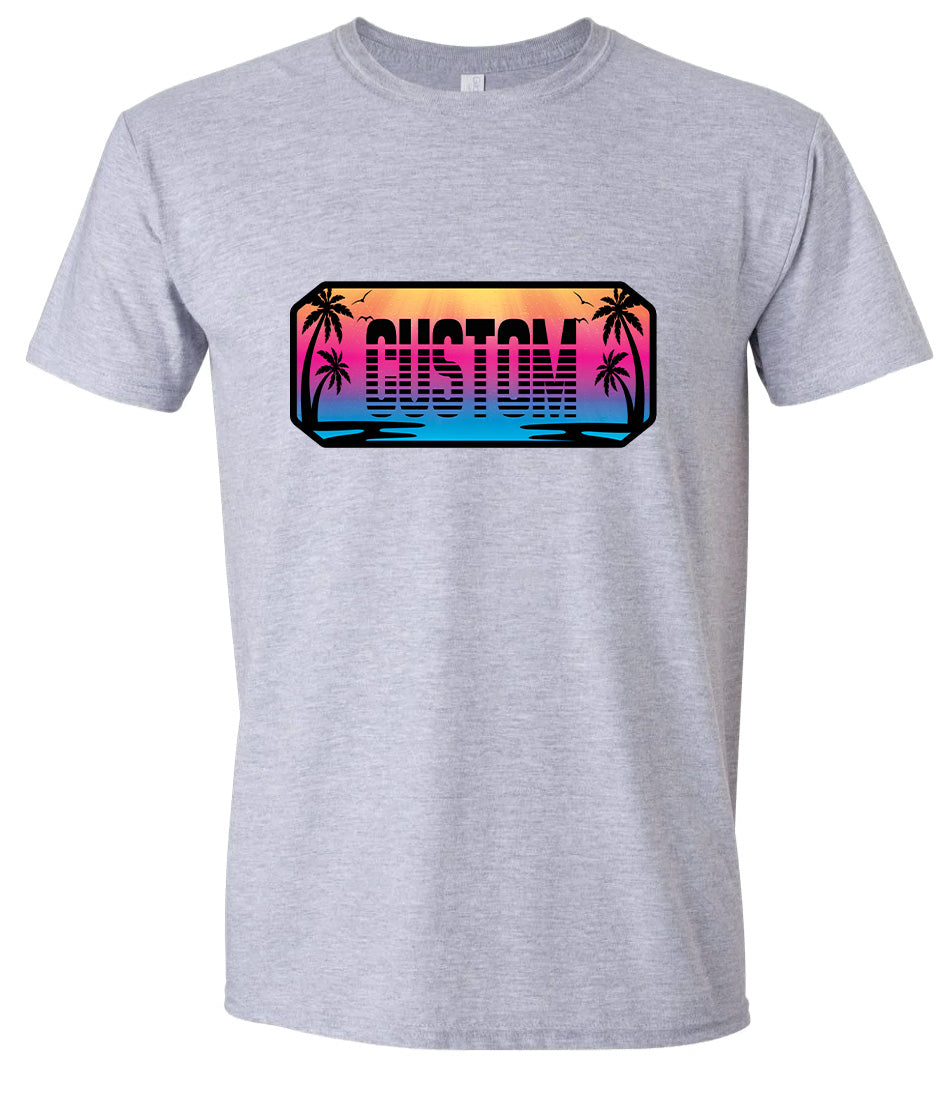 Custom Beach Shades Adult Gildan Soft Shirt