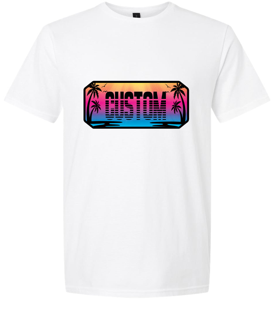 Custom Beach Shades Adult Gildan Soft Shirt