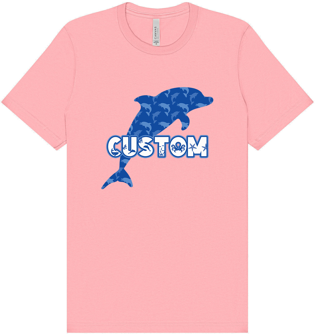 Custom Blue Dolphins Adult Bella Canvas Shirt