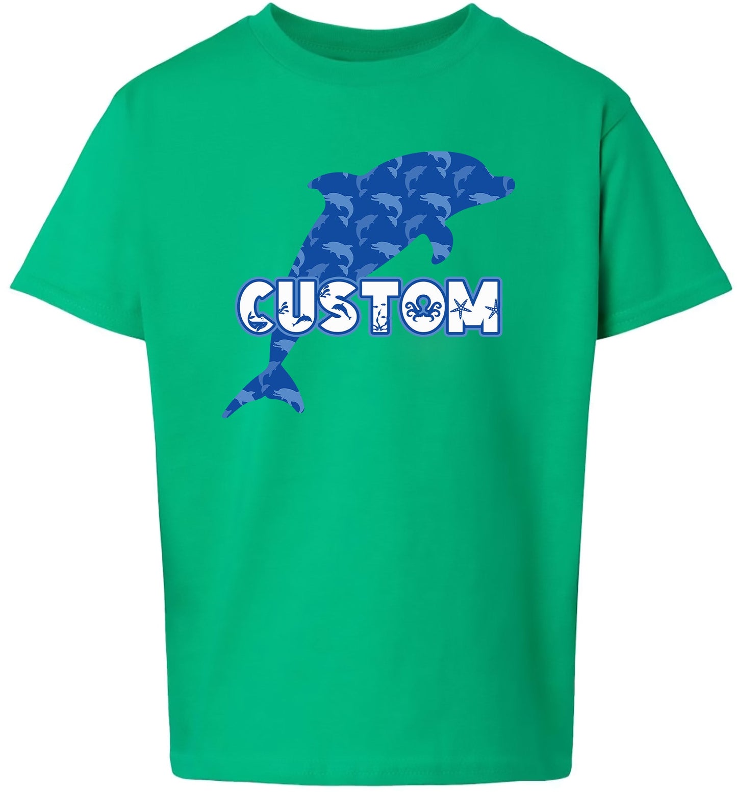 Custom Blue Dolphins Children's Gildan Soft Shirt