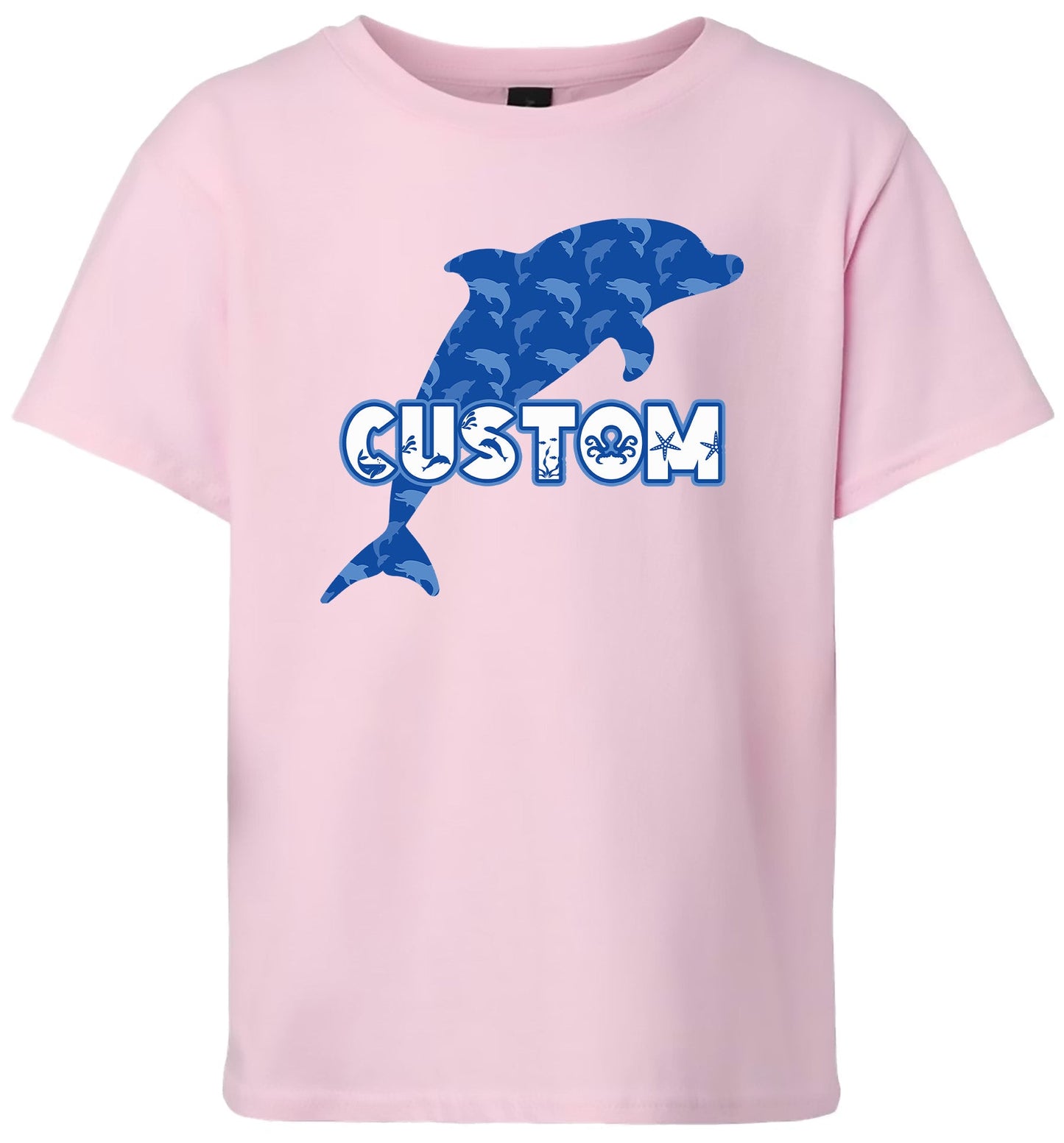 Custom Blue Dolphins Children's Gildan Soft Shirt