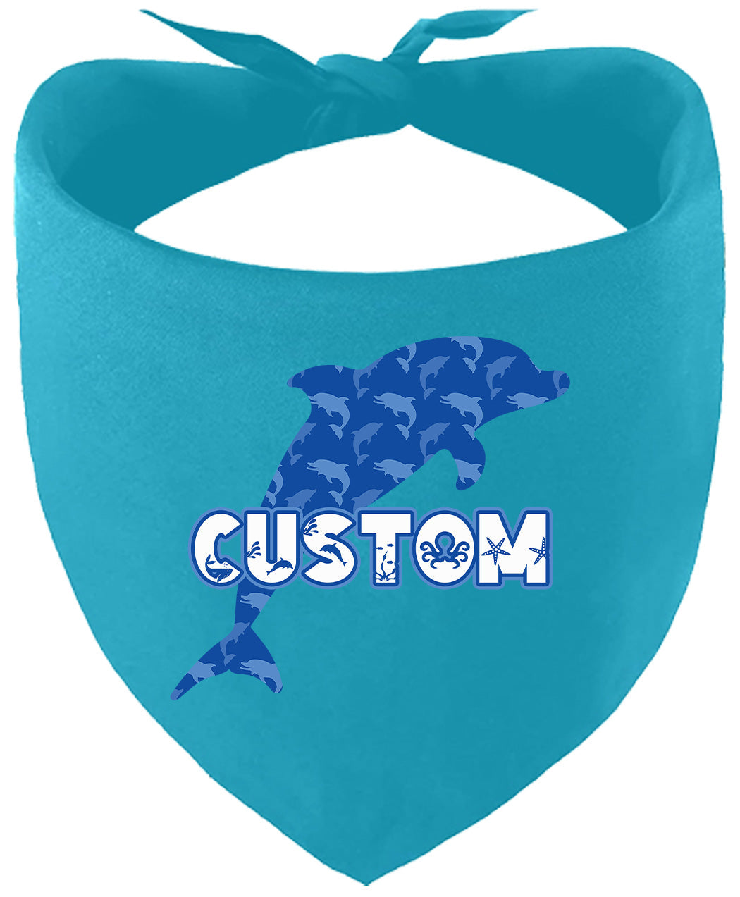 Custom Blue Dolphins Pet Bandana