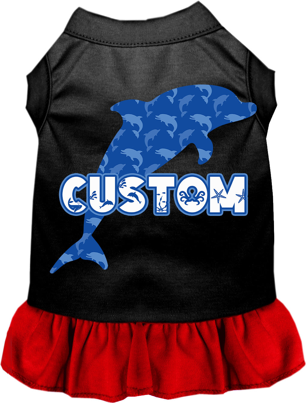 Custom Blue Dolphins Pet Dress