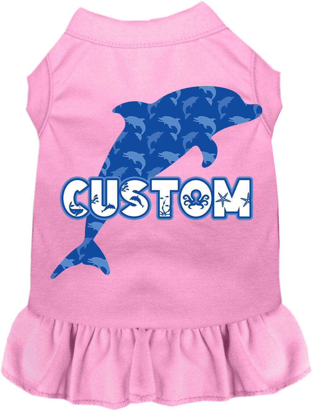 Custom Blue Dolphins Pet Dress