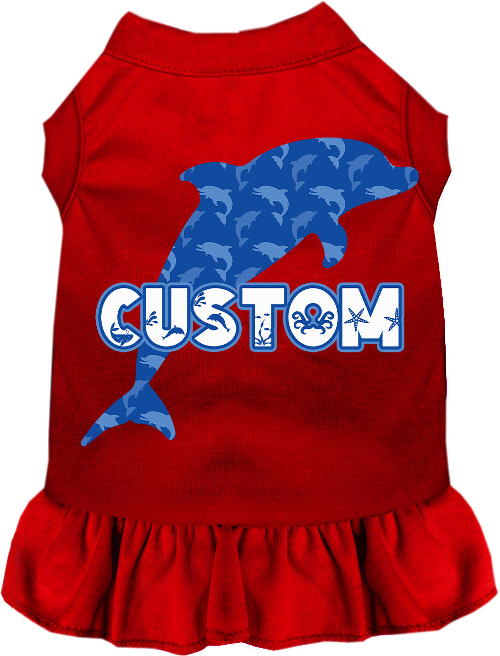 Custom Blue Dolphins Pet Dress