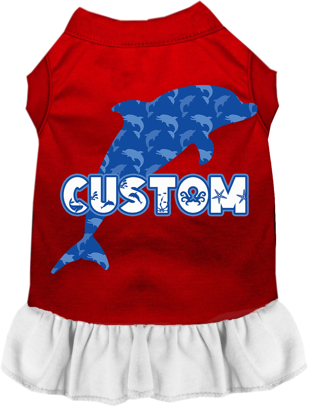 Custom Blue Dolphins Pet Dress