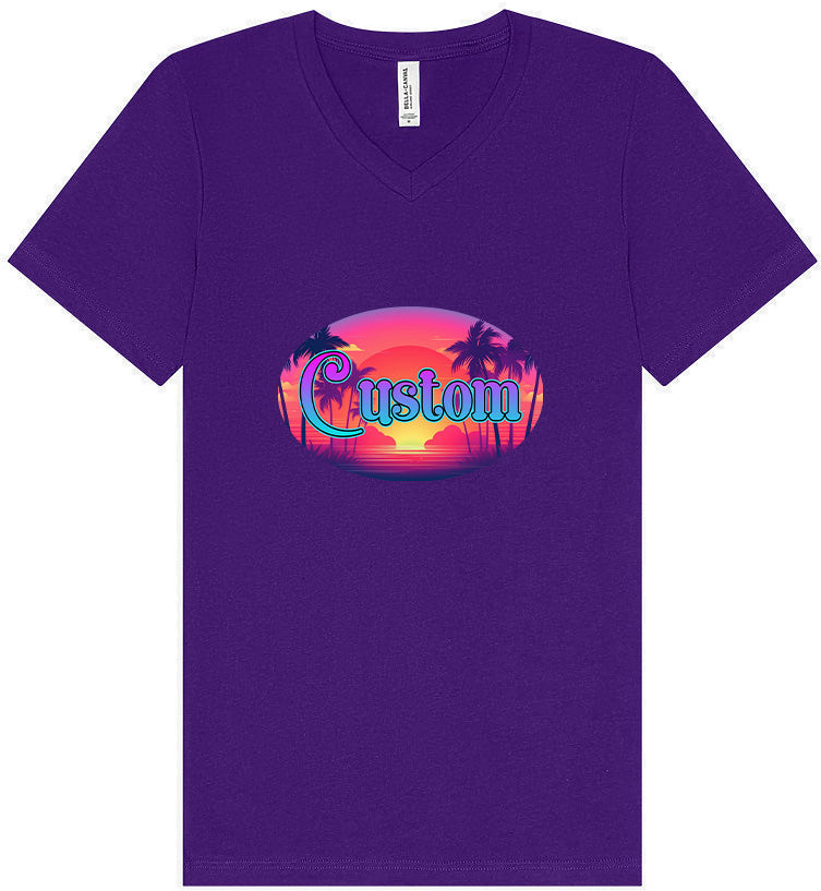 Custom Classic Beach Unisex V-Neck Shirt