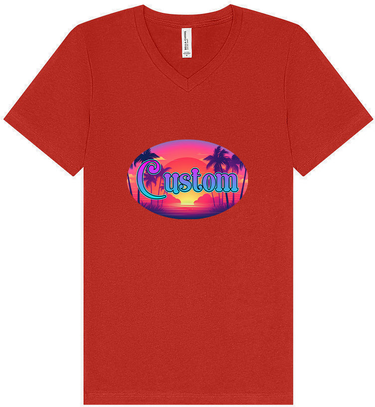 Custom Classic Beach Unisex V-Neck Shirt