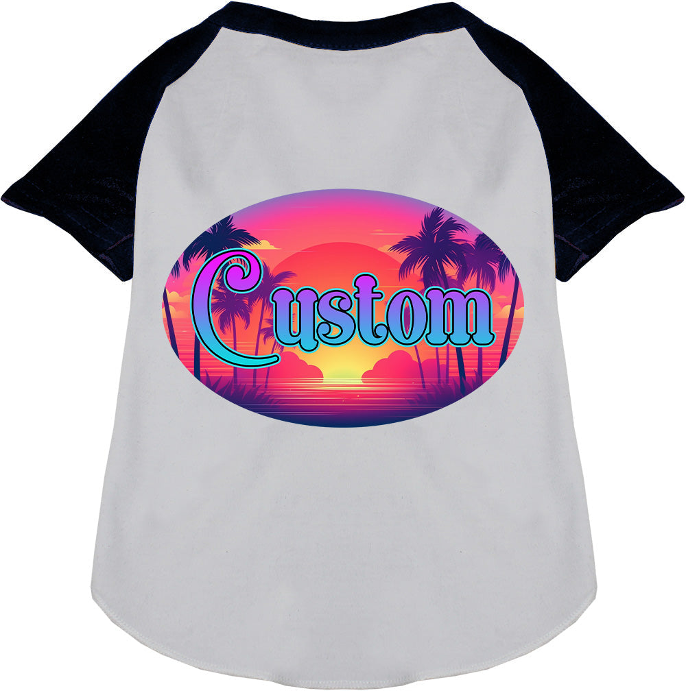 Custom Classic Beach Pet Raglan Shirts