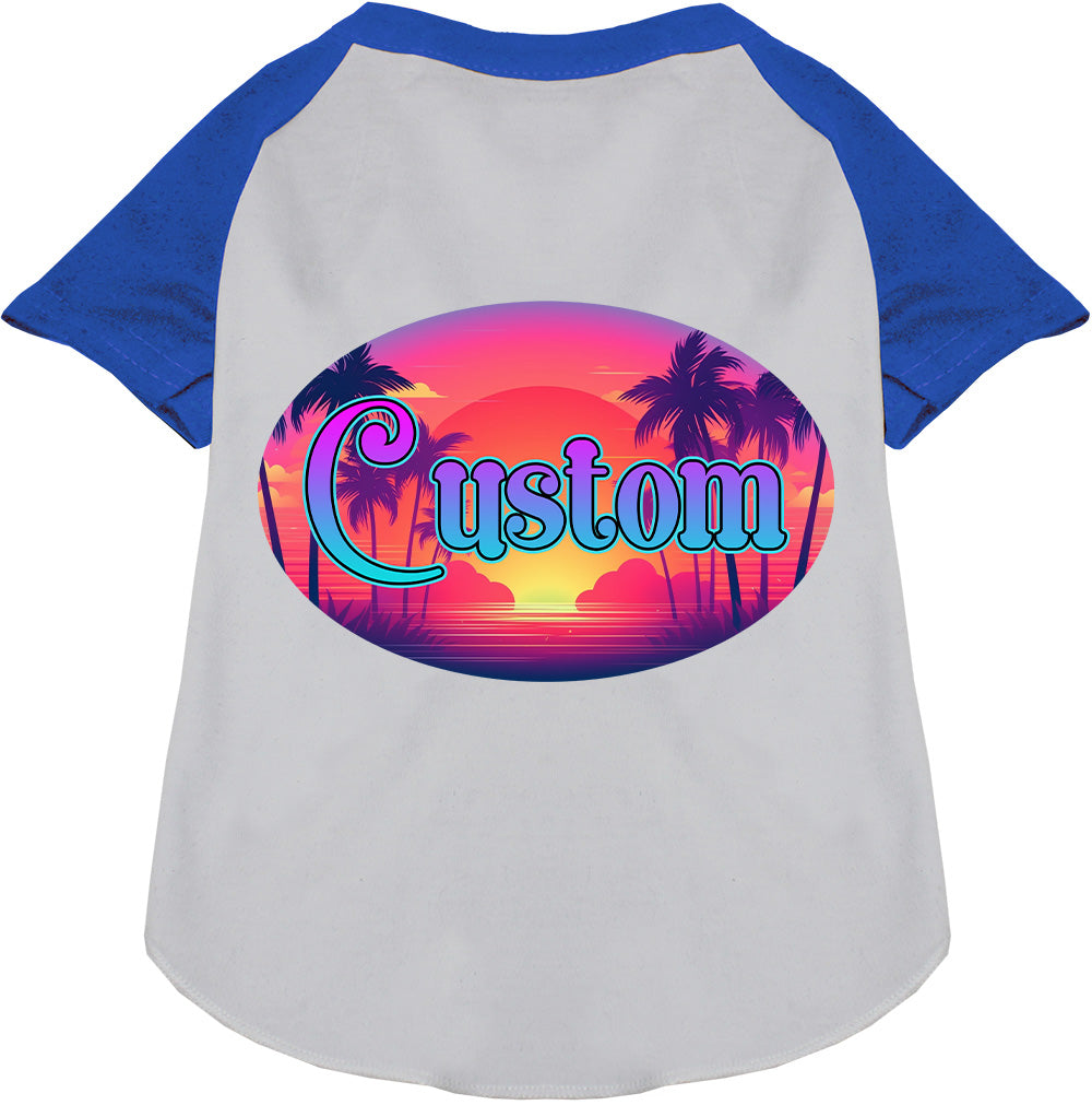 Custom Classic Beach Pet Raglan Shirts
